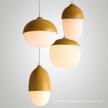 Simple Hand Made Solid Wood hanging light Indoor Decorative Pendant Light